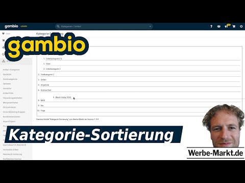 Gambio Kategorie-Sortierung