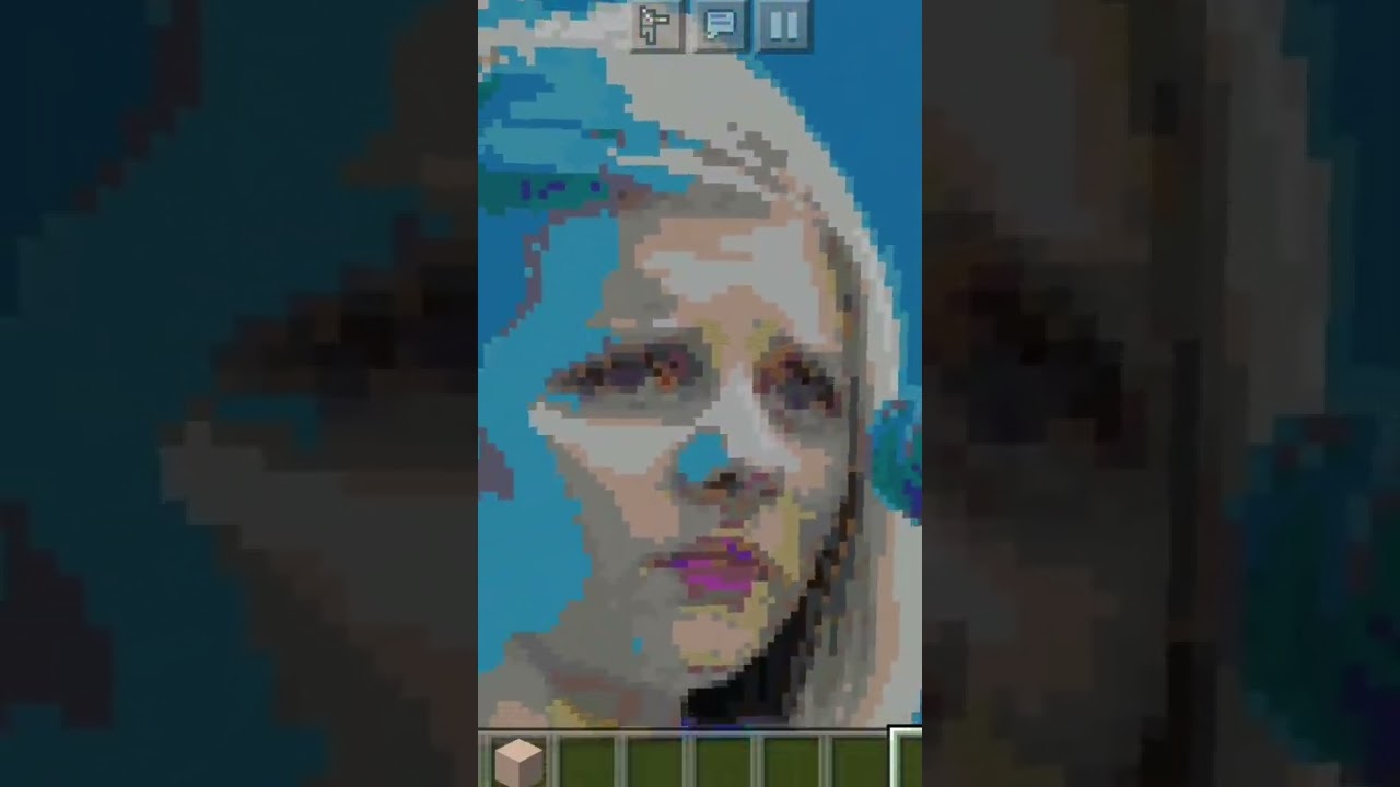 aurora runaway pixel art#shorts #minecraft