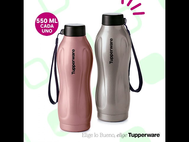 Vídeo relacionado con Tupperware To Go Eco - Botella EcoEasy de 1000 ml con cierre de rosca, 1,0 litros, color lila + fiambrera Signoraware de 2 piezas, a prueba de fugas, caja de arena Twin lila, 550 ml, 150 ml