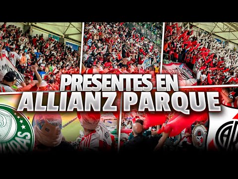 "LOS HINCHAS DE RIVER EN BRASIL ANTE PALMEIRAS | LBDT Y LOS BOMBOS PRESENTES ⚪" Barra: Los Borrachos del Tablón &bull; Club: River Plate