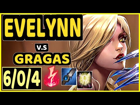 BLABER (EVELYNN) vs GRAGAS - 6/0/4 KDA JUNGLE CHALLENGER GAMEPLAY - NA