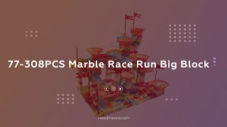 Children's Marble Race Run Big Block Set (308-Pieces)