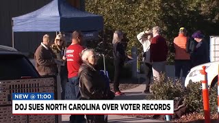 DOJ sues NC over voter records