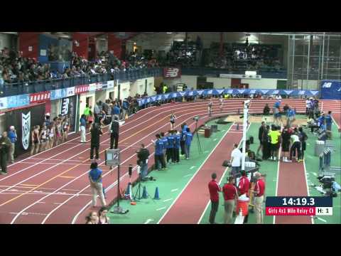 Girls 4xMile Relay Section 1 - New Balance Nationals Indoor 2014