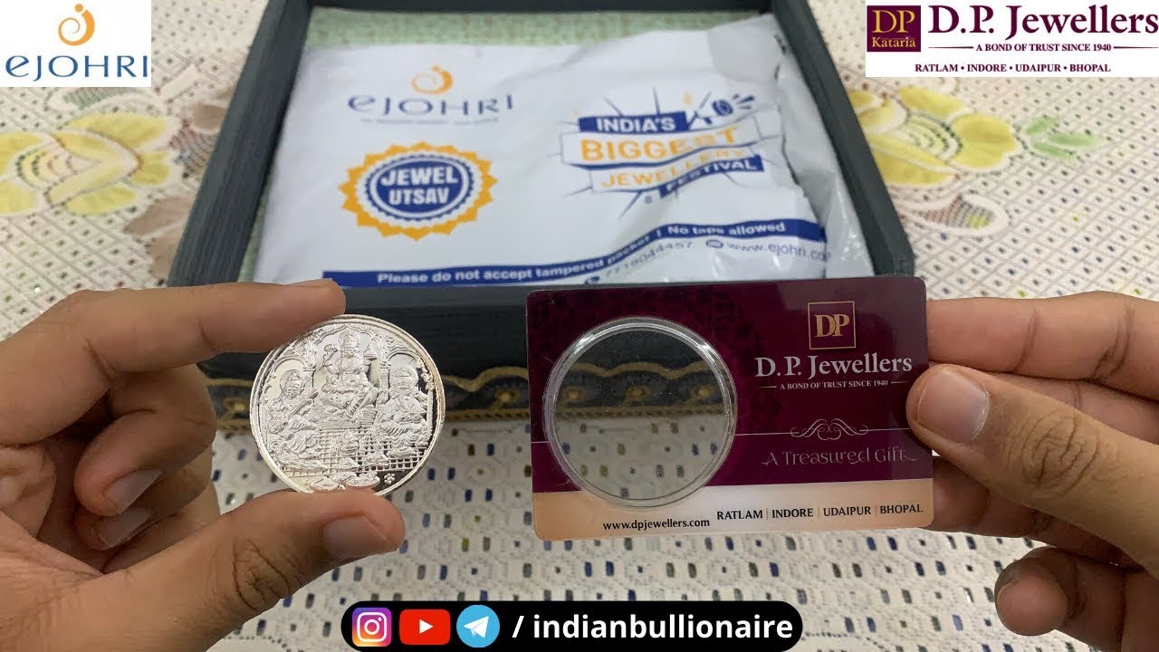 D.P. Jewellers 20 Gram Silver Coin from eJohri.com | Part 1 | Indian Bullionaire