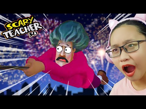 Scary Teacher 3D 2023 - Part 65 - Flight To Fireworks!!!