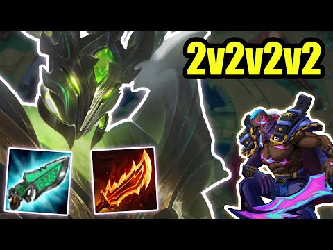 Thresh and Pyke are AMAZING On Arena 2v2v2v2! - Hextech Gunblade AD Thresh - League of Legends Arena