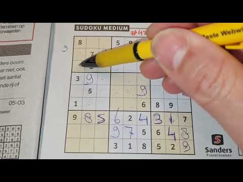 Our Daily Sudoku practice continues. (#4215) Medium Sudoku. 03-05-2022