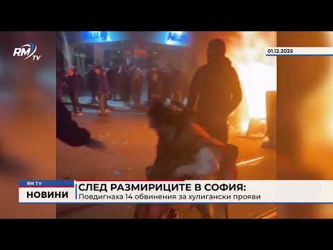 След размириците в София: Повдигнаха 14 обвинения за хулигански прояви