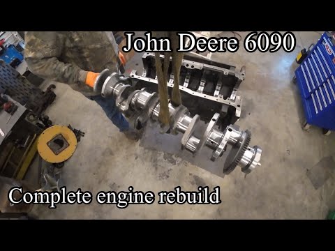 John Deere 850j dozer 6090 9.0 full engine rebuild after it was ran without oil part 4
