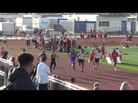 OpenB 100m vs Servite & Rosary 3-9-16 - Los Alamitos Boys
