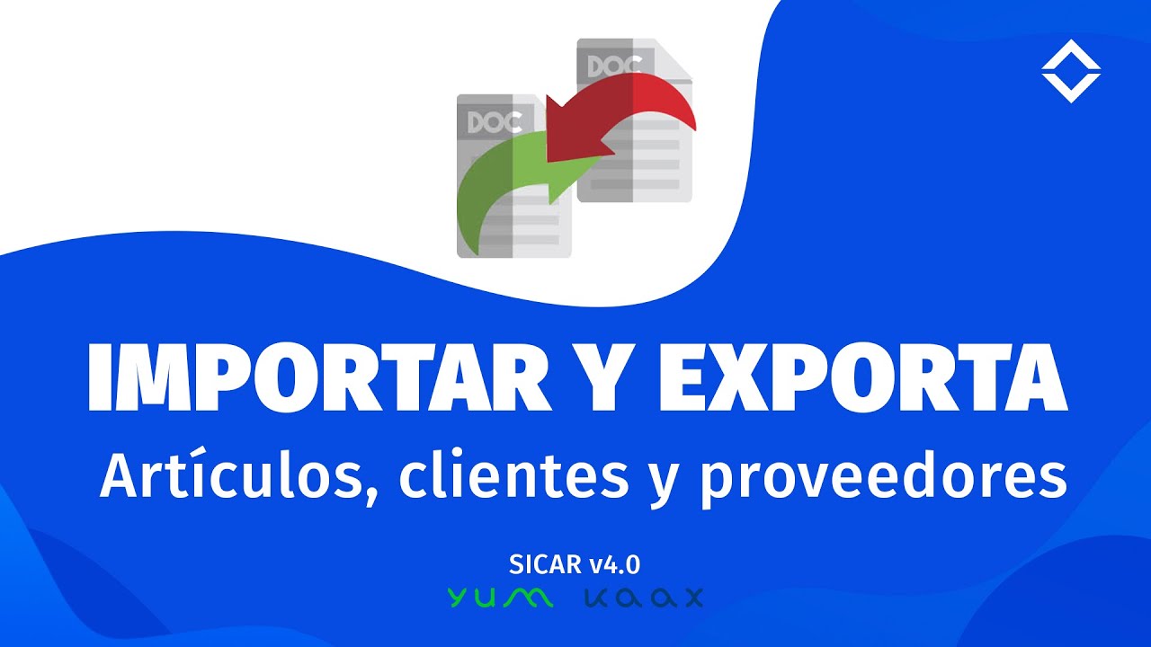 37.- IMPORTAR y EXPORTAR artículos, clientes y proveedores