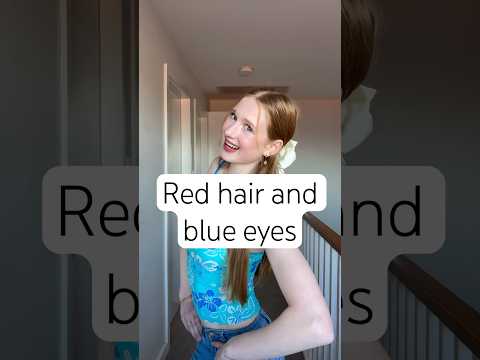 0.17% with red hair & blue eyes !!