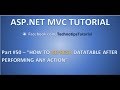 Part 50- Refresh DataTable after performing any action in ASP.NET MVC APPLICATION