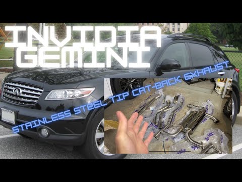 Installing Invidia GEMINI STAINLESS STEEL CAT-BACK EXHAUST on Infiniti FX35! |Way better than STOCK!