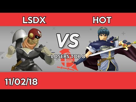 Bird's Nest 2 - Losers Top 8 - LSDX (Captain Falcon) Vs. Hot (Marth/Falco)