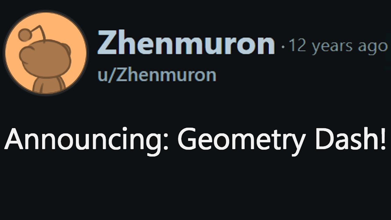 Robtop's FIRST EVER Geometry Dash Post Is Interesting...