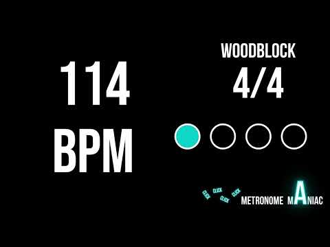 Metronome 114 BPM 4/4 - Woodblock