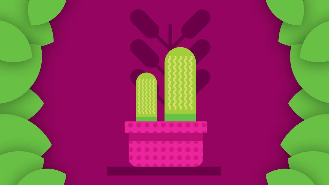 Flat Design Potted Plants | Illustrator CC Tutorial
