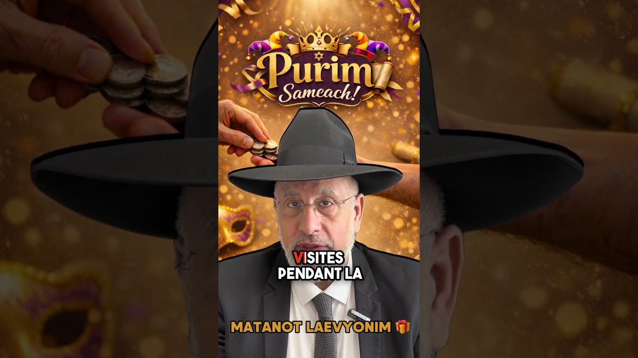 AVANT POURIM : Faites cette Mitsva et attirez les bénédictions | Rav David Touitou