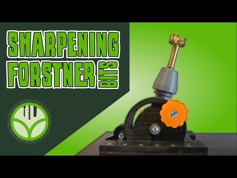 Forstner bit sharpening jig