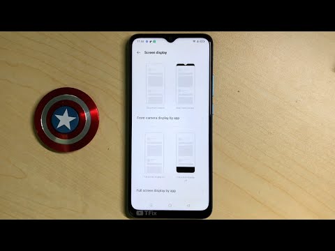 Hide the main screen front camera on OPPO A16k Android 11