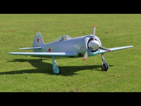 AWESOME MOKI SOUND 1/3 SCALE RC YAKOVLEV YAK 11- MOKI 250cc 5 CYL RADIAL - JON AT BUCKMINSTER - 2021