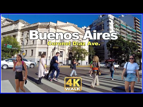 【4K】WALK in Palermo: Coronel Díaz BUENOS AIRES Argentina