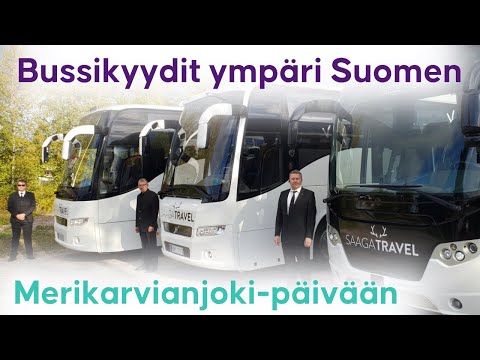 Bussikuljetukset Merikarvianjoki-päivään Kuopiosta, Oulusta, Jyväskylästä, Helsingistä, Tampereelta