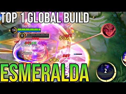 ESMERALDA HYPER JUNGLER FULL BUILD DAMAGE ! ESMERALDA GAMEPLAY|MOBILE-LEGENDS