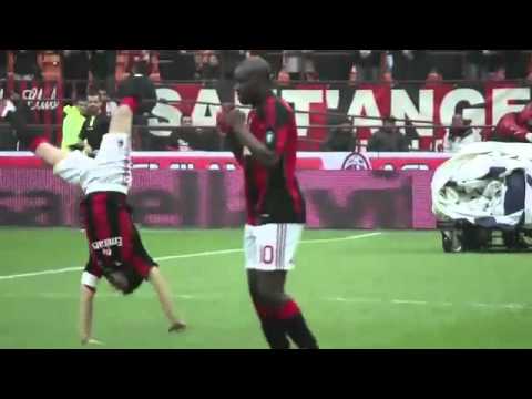 AC Milan vs A.S Bari - funny warm up