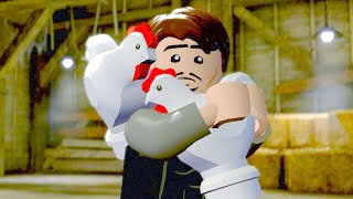 Lego Marvels Avengers Chopping Wood &amp; Fixing a Tractor at Hawkeyes Safe House (Age of Ultron)