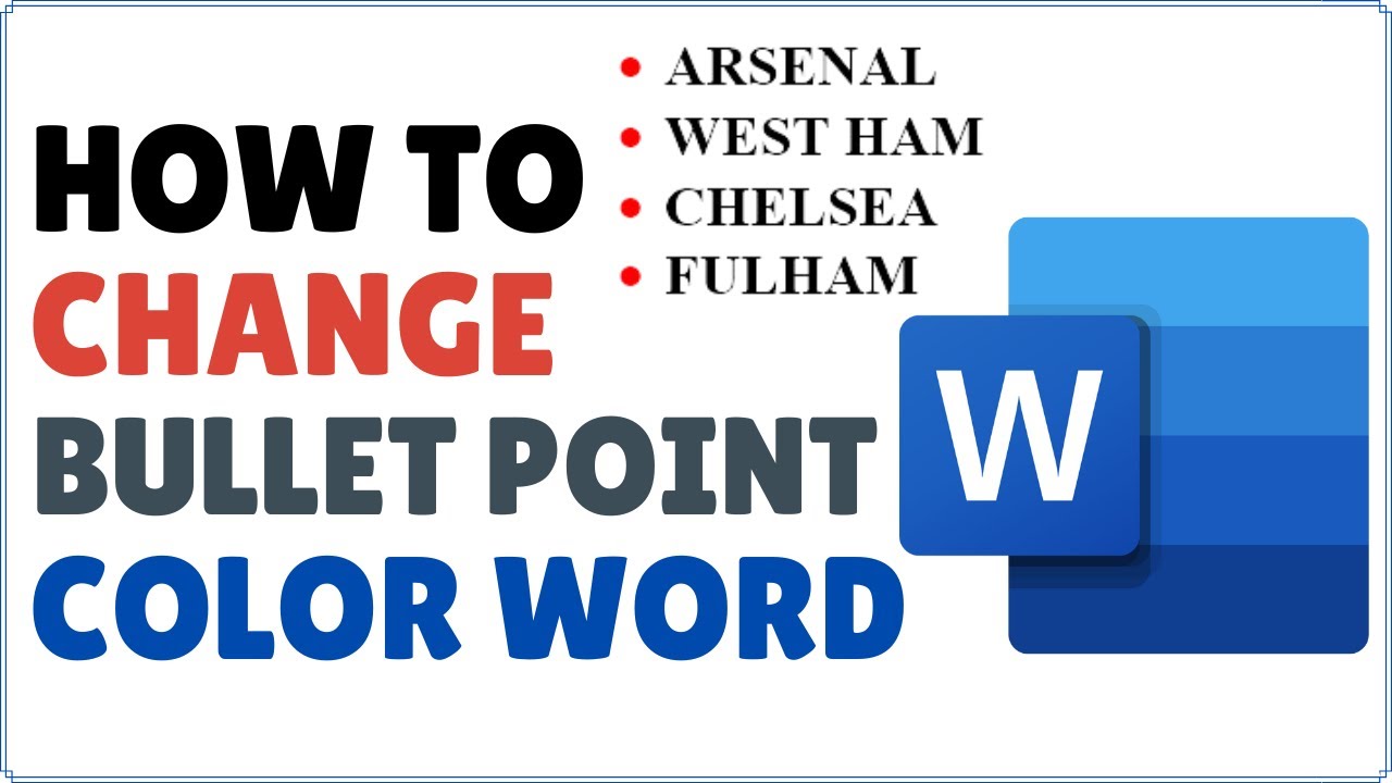 How to Change Bullet Points Color in Word
