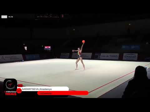 Anastasiya Sarantseva UZB Ball (26.684) 2025 36th Internationaux Grand prix de Thiais France