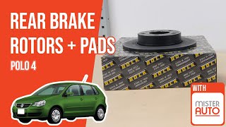 Youtube thumbnail of video "How to replace the rear brake discs and pads Polo mk4 🚗"