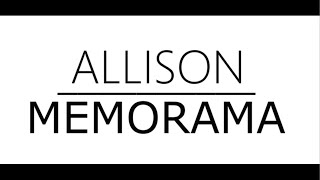ALLISON-MEMORAMA LETRA