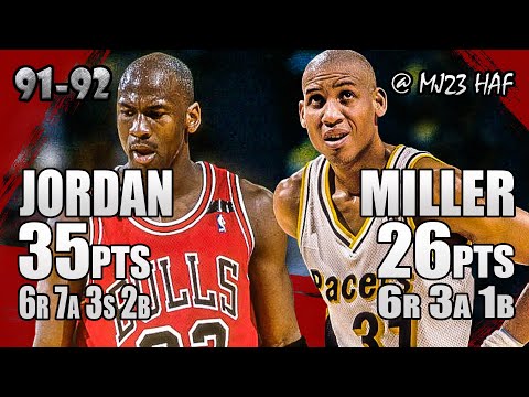 Michael Jordan vs Reggie Miller Highlights (1992.04.10) - 61pts Total! Who’s the Better Shooter?