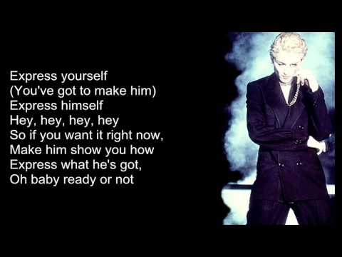 Madonna - Express Yourself (Lyrics On Screen)