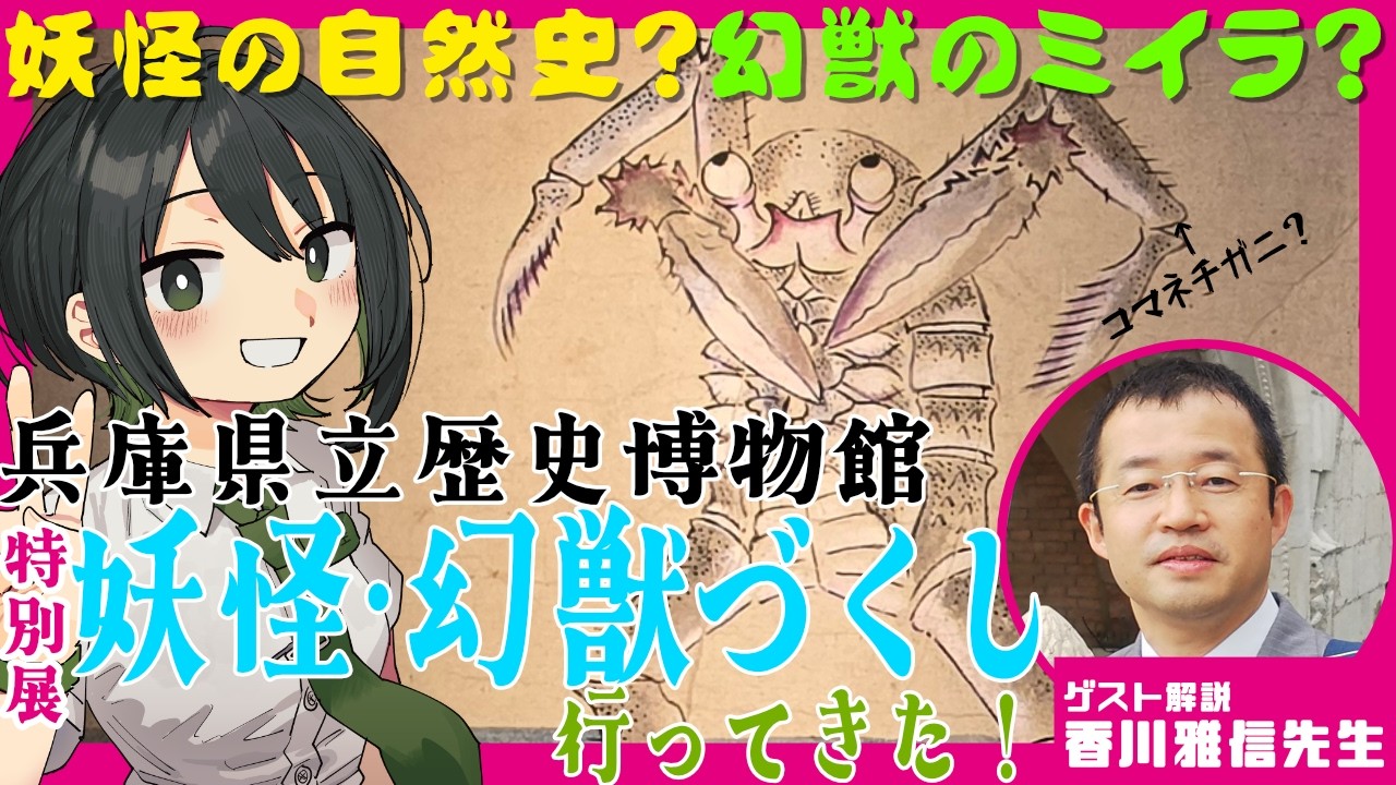 【兵庫県立歴史博物館】コマネチガニに人魚のミイラ？特別展「妖怪・幻獣づくし」に行ってきた！（ゲスト：兵庫県立歴史博物館学芸員 香川雅信先生）【VTuber #諸星めぐる】