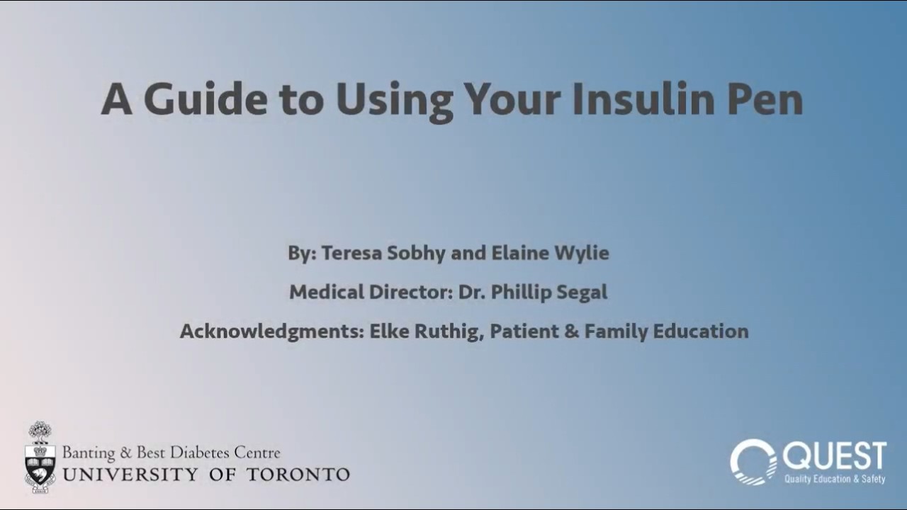 A Guide to Using Your Insulin Pen