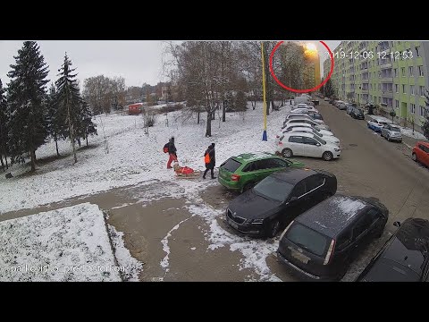 Výbuch plynu v Prešove - bezpečnostná kamera