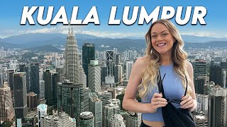 Travel vlog - First time exploring Kuala Lumpur Malaysia 🇲🇾 trying viral food spots, KL Tower & best things to do!