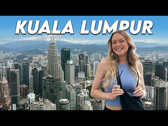 Travel vlog - First time exploring Kuala Lumpur Malaysia 🇲🇾 trying viral food spots, KL Tower & best things to do!