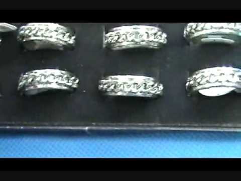 316L Stainless Steel Chain Spinner Ring Band wholesalesarong.com