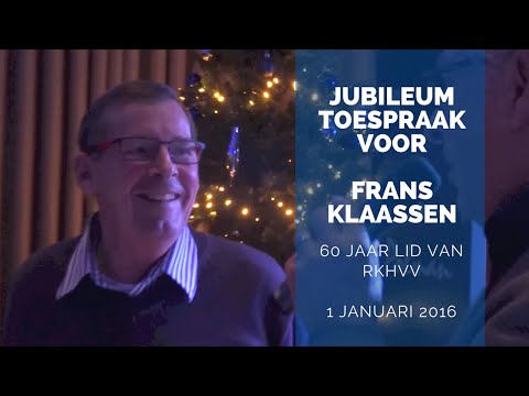 Frans Klaassen, jubilaris, 60 jaar lid van RKHVV