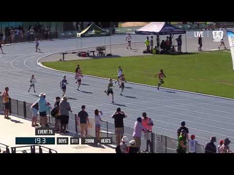 BOYS U11 200M HEAT 1 - 2018 STATE TRACK AND FIELD CHAMPIONSHIPS // LAVicTV