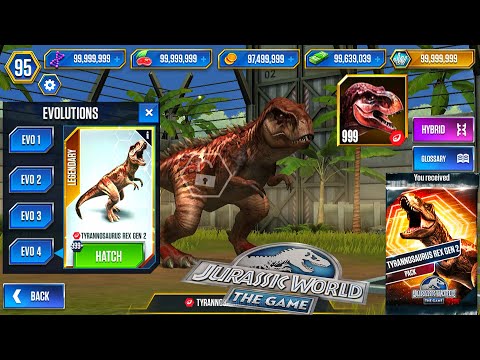 T-REX GEN 2 PACK UNLOCK T-REX GEN 2 999 | JURASSIC WORLD THE GAME