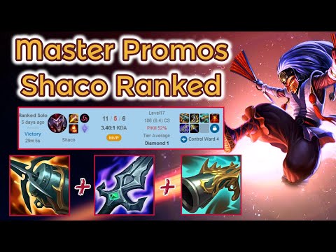 Master Promos Time!! Shaco Jungle Dia 1 Ranked [League of Legends] Full Gameplay - Infernal Shaco