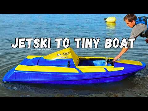 Made a tiny boat from an old jetski - full video -