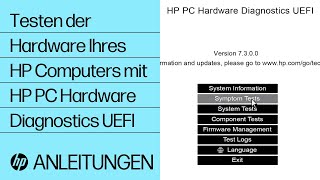 Testen der Hardware Ihres HP Computers mit HP PC Hardware Diagnostics UEFI | HP Support